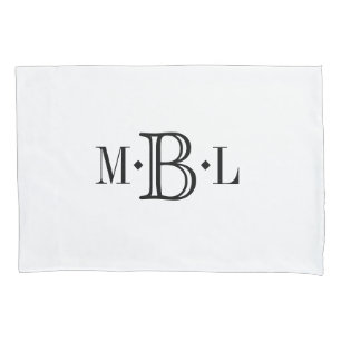 Housse D'oreillers Caisse faite sur commande de coussin de monogramme