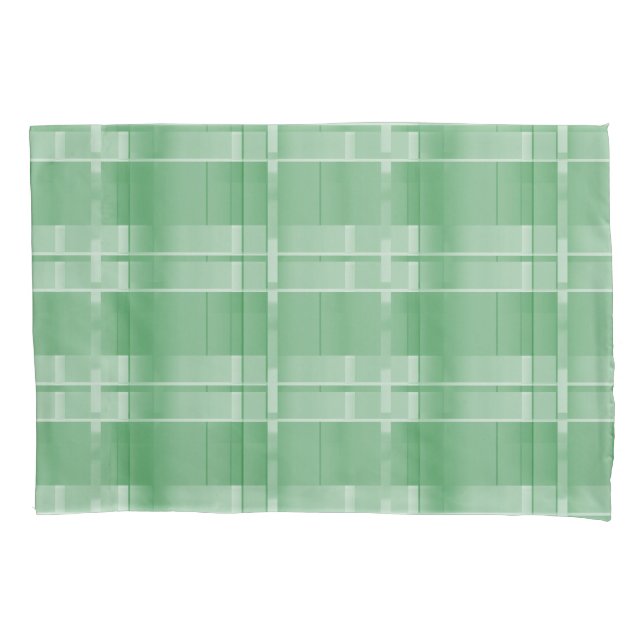 Housse D'oreillers Caisse standard de coussin de ferme de plaid vert (devant)