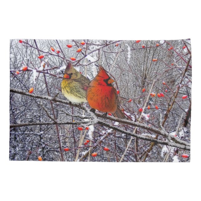 Housse D'oreillers Caisses cardinales de coussin de Noël (Dos-gauche)
