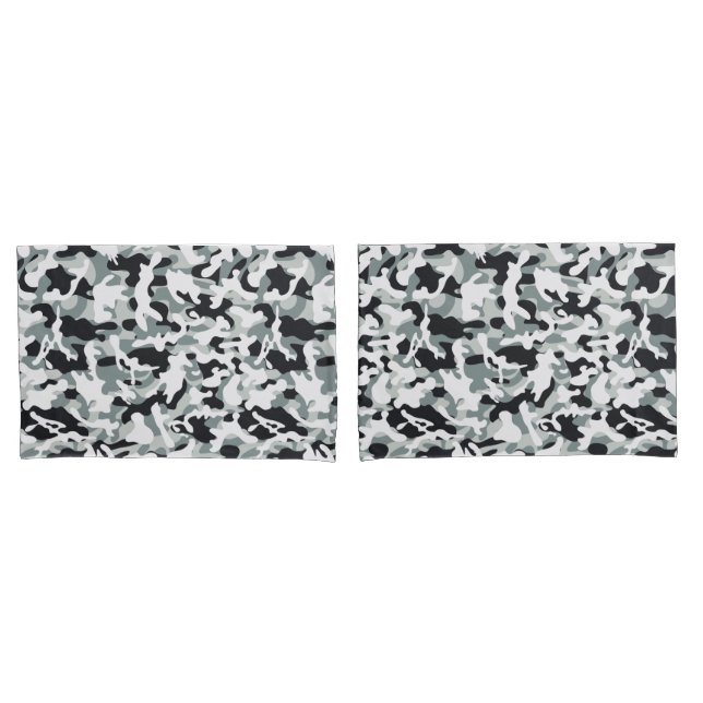 Housse D'oreillers Camouflage de poussière de neige (devant-Set)