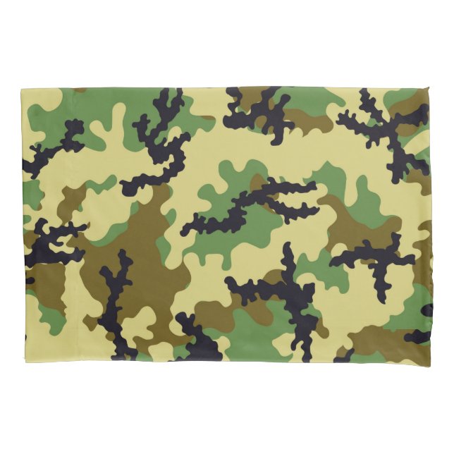 Housse D'oreillers Camouflage des bois (devant)