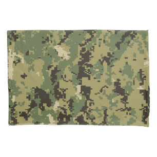 Housse D'oreillers Camouflage naval Woodland