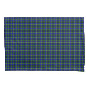Housse D'oreillers Campbell tartan bleu vert plaid