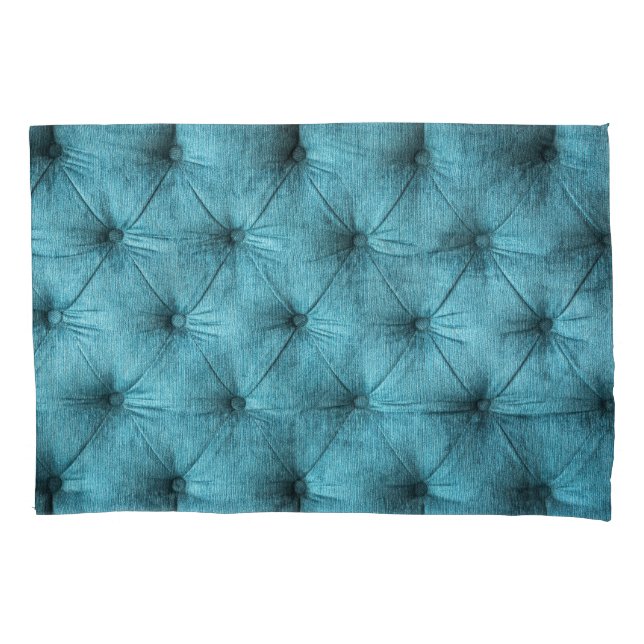 Housse D'oreillers Canapé en velours turquoise Gros plan (devant)