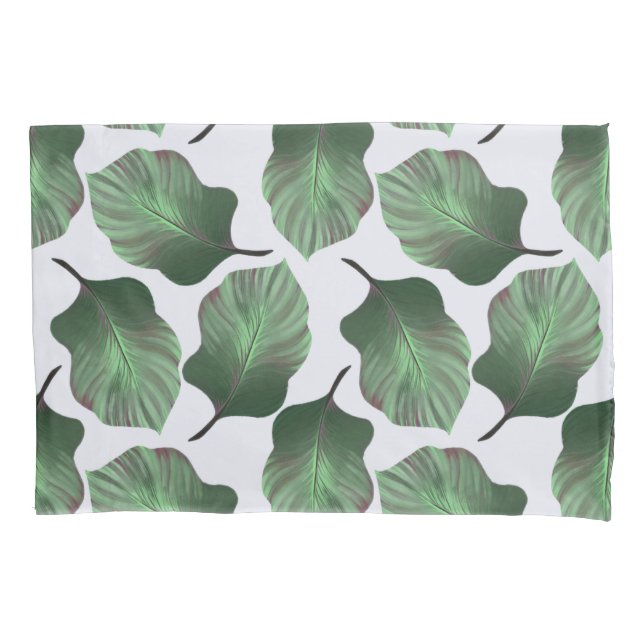 Housse D'oreillers Canna Tropicanna Feuilles tropicaux, Vert (devant)