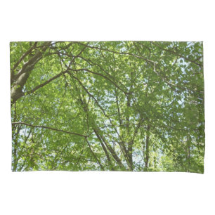 Housse D'oreillers Canopée du printemps Feuille Green Nature Scene