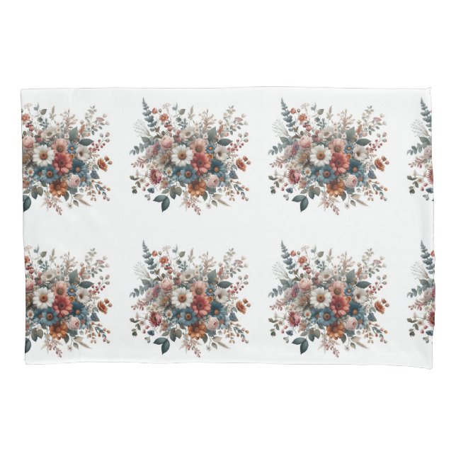 Housse D'oreillers capa de travesseiro estampa floral (devant-gauche)