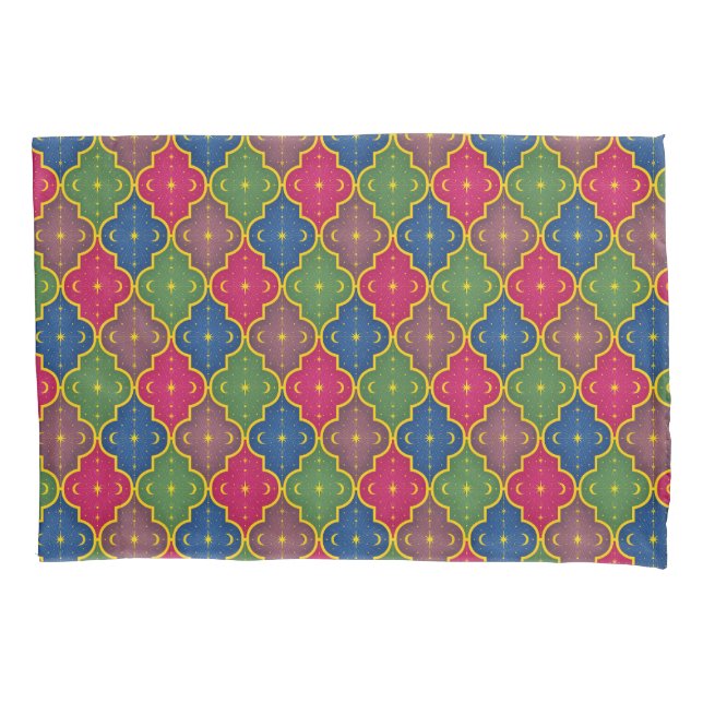 Housse D'oreillers Carrelage céleste marocain (devant)
