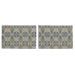 Housse D'oreillers Carrelage Delft Antique Pot de Fleur Céramique