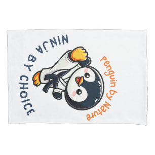 Housse D'oreillers Carton mignon Penguin Karate Arts martiaux
