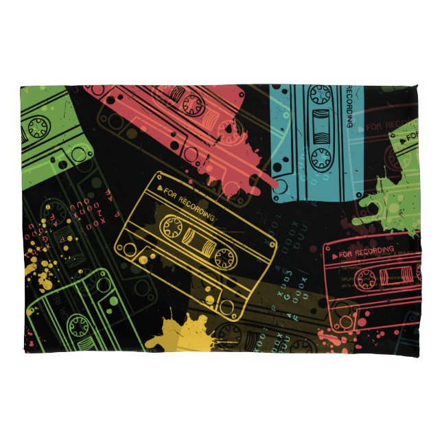 Housse D'oreillers Cassettes Cool style années 90 (devant)
