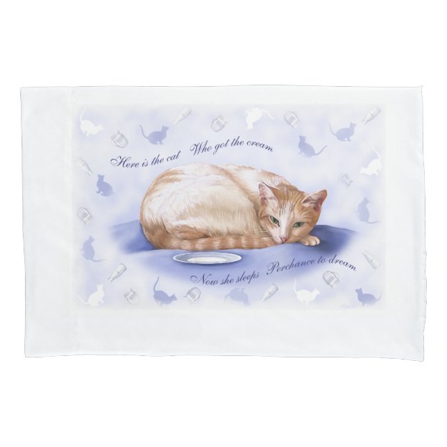 Housse D'oreillers Cat à la crème (devant)