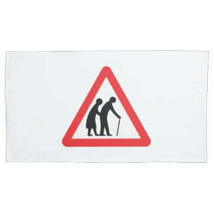 Housse D'oreillers CAUTION Personnes ÂGÉES - VOYAGE UK