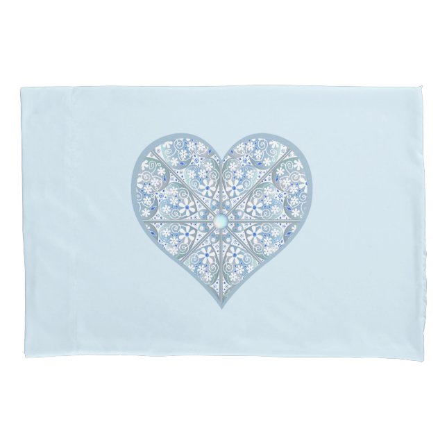 Housse D'oreillers Céramique Lace bleu clair (devant)