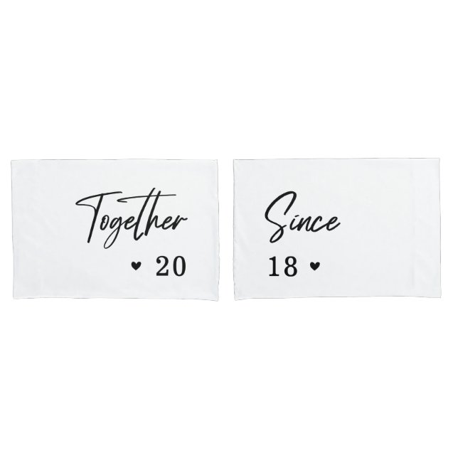 Housse D'oreillers Chambre Mariage d'anniversaire romantique moderne (devant-Set)