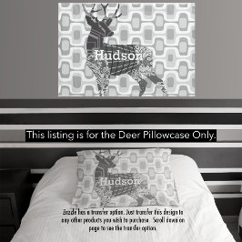 Housse D'oreillers Chambre pour garçon personnalisée Cerf du milieu d