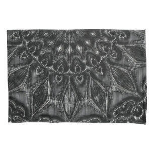 Housse D'oreillers Charcoal Mandala Pillow Case