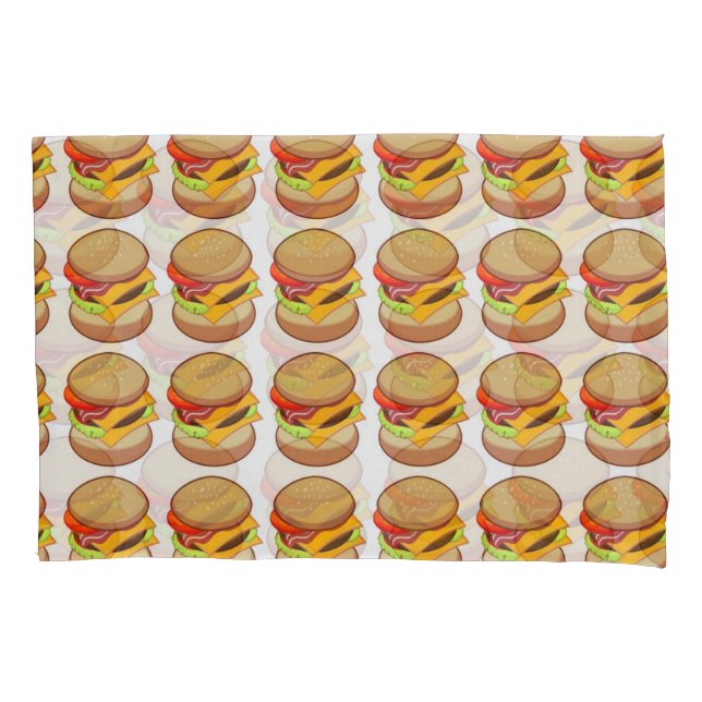 HOUSSE D'OREILLERS CHEESEBURGERS (devant-gauche)