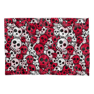 Housse D'oreillers Cherry Gothique Motif de crâne Imprimer