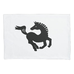 Housse D'oreillers Cheval noir lapin d'oreiller blanc