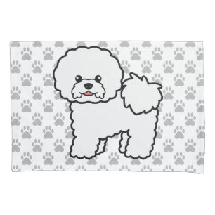 Housse D'oreillers Chien Bichon Frise de dessin animé mignon avec des