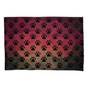 Housse D'oreillers Chien patte, empreinte animale, pied de chat