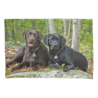 Housse D'oreillers Chocolat pour chiens mignons Laboratoire Black Lab