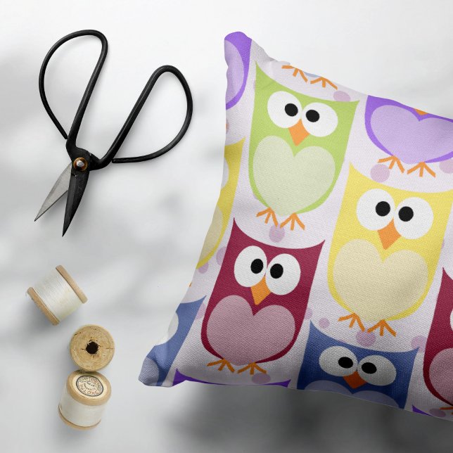 Housse D'oreillers Chouettes mignonnes, Chouette Motif, Chouettes pou (Créateur téléchargé)