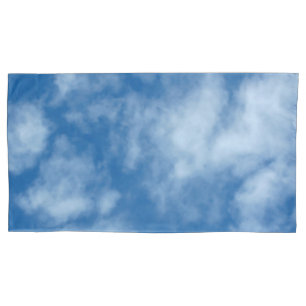 Housse D'oreillers Ciel bleu avec nuages Photographie de la nature