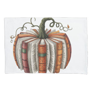 Housse D'oreillers Citrouille d'automne livre d'amour livre d'Hallowe