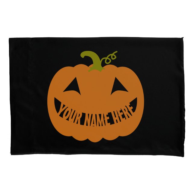 Housse D'oreillers Citrouille personnalisé de Halloween (devant)