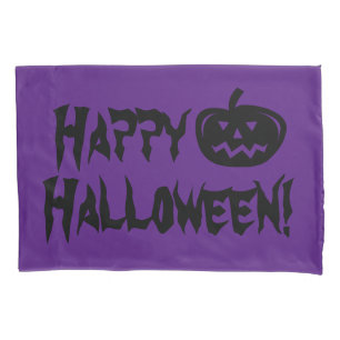 Housse D'oreillers Citrouille pourpre de partie de Halloween