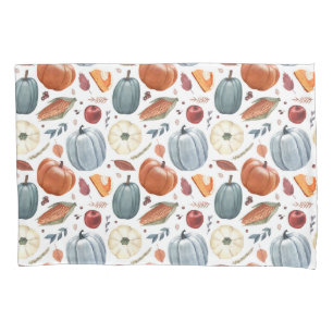 Housse D'oreillers Citrouilles d'automne et feuilles d'automne Motif
