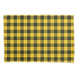 Housse D'oreillers Clan MacLeod jaune et noir Scottish Plaid