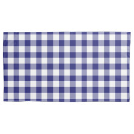 Housse D'oreillers Classique bleu Plaid En vichy Motif