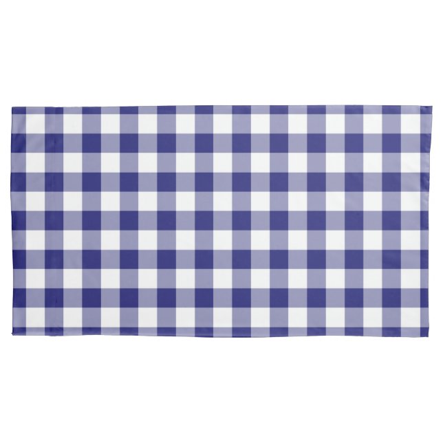 Housse D'oreillers Classique bleu Plaid En vichy Motif (devant-gauche)