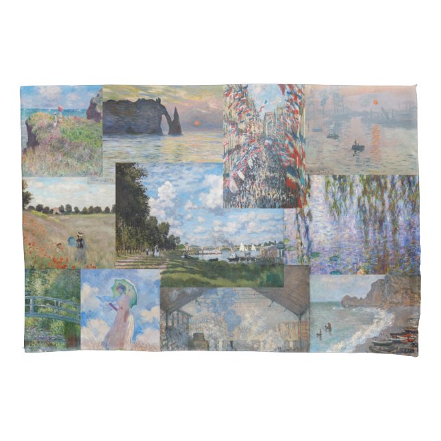 Housse D'oreillers Claude Monet - Patchwork de chefs-d'oeuvre (devant)