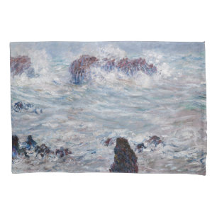 Housse D'oreillers Claude Monet - Tempête au large de la côte Belle-Î