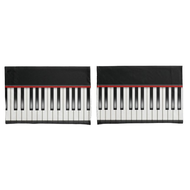 Housse D'oreillers Clavier pour piano (devant-Set)