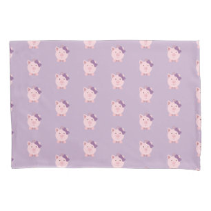 Housse D'oreillers Cochon fille mignonne
