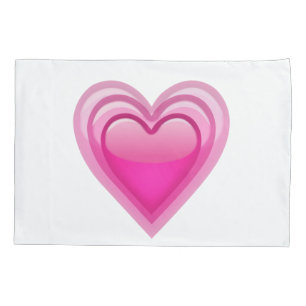 Housse D'oreillers Coeur rose croissant - Emoji