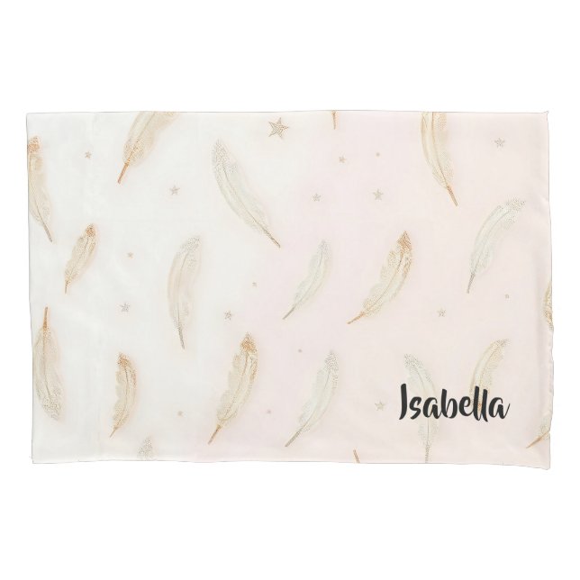 Housse D'oreillers Collection Boho Plumes Modernes Luxe (devant)