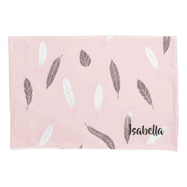 Housse D'oreillers Collection Boho Plumes populaires de luxe (devant)