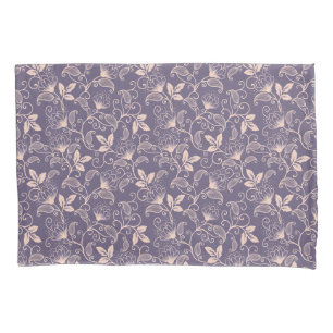 Housse D'oreillers Conception florale vintage avec des vignes tourbil
