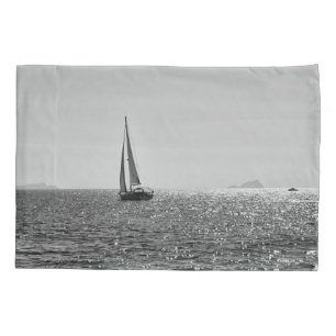 Housse D'oreillers Cool photo moderne bateau à voile en été
