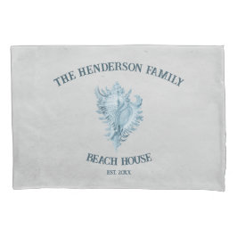 Housse D'oreillers Coque conique bleu