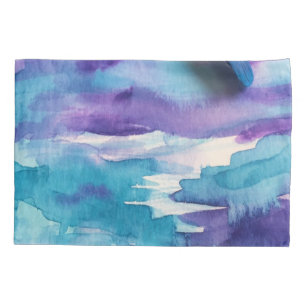 Housse D'oreillers Coque coussin Aquarelle bleu
