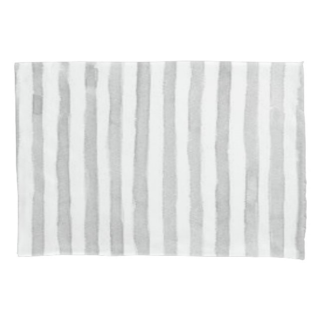 Housse D'oreillers Coque coussin blanc et gris (devant)