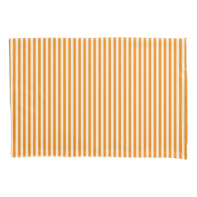 Housse D'oreillers Coque coussin blanc et orange (devant)