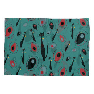 Housse D'oreillers Coque coussin Chats atomiques modernes du milieu